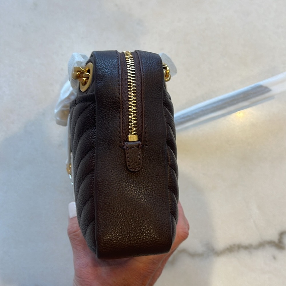 SOLD!!!!! NWT REBECCA MINKOFF EDIE ZIP SHOULDER LEATHER BAG IN CIGARO - Picture 10 of 12